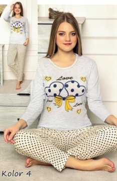 Хлопковая пижама ADELL с длинными рукавами и длинными брюками