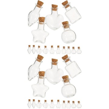 Мини-бутылки стеклянные крышки пробки 30 шт.