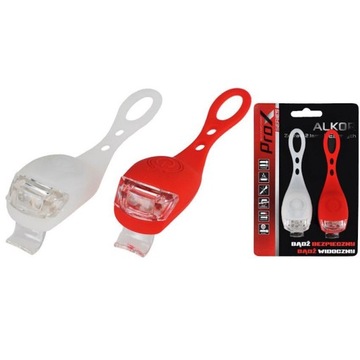 Zestaw lamp PROX ALKOR silikonowe biała + czerwona