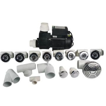 Zestaw do montażu Hydromasażu 12 dysz wanny jacuzzi bali pompa 1500W