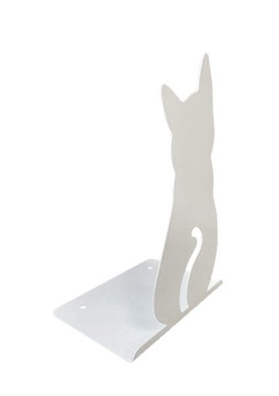 Podpórka do książek biała KOT + GRATIS