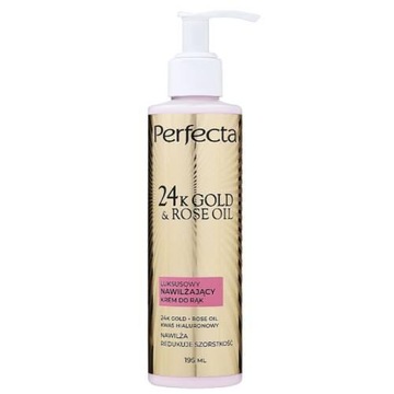 Perfecta 24K Gold&Rose Oil Luksusowy Krem do rąk nawilżający 195ml