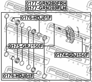 TŘMEN BRZDOVÝ PŘEDNÍ LEVÝ TOYOTA LAND CRUISER