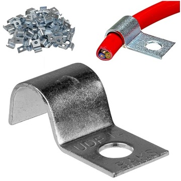 Uchwyt kablowy BAKS UDF 7mm metalowy pojedynczy do kabla HDGS HTKSH 100szt