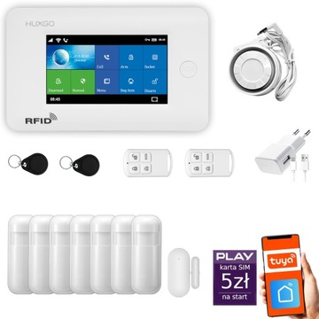 Alarm bezprzewodowy GSM + WiFi z aplikacją TUYA, HUXGO HXA006