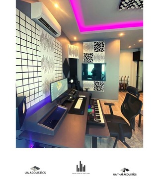 4x АКУСТИЧЕСКИЕ ПАНЕЛИ |50x50x5см| Панель «Волна» 4 шт + кронштейны Белый |