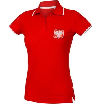 Polska koszulka polo Polski czerwona damska r. XL