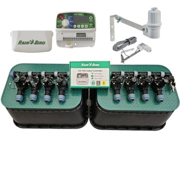 Zestaw Rain Bird HV 8 sekcji z kompresorem Sterownik TM2 Czujnik RSD PE 32