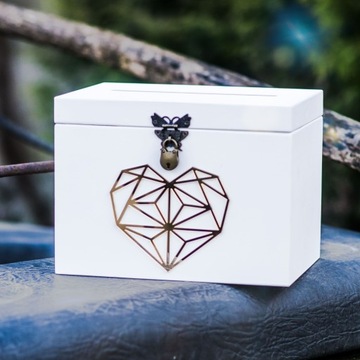 Деревянная коробка-конверт Glamour Złoty Serc A