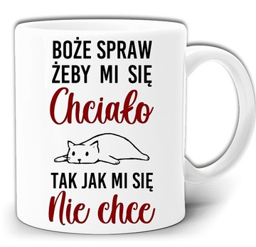 ŻEBY MI SIĘ CHCIAŁO ŚMIESZNY KUBEK + PUDEŁKO GW339