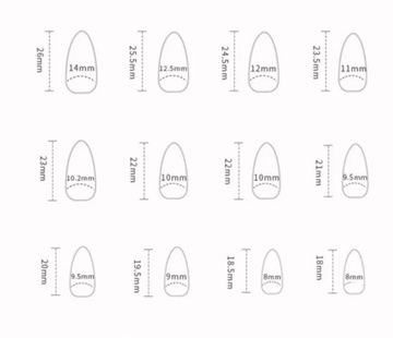 Paznokcie Sztuczne Tipsy Almond PINK NUDE Gałązki Samoprzylepne 24szt