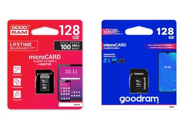 КАРТА GOODRAM MICROSD 128 ГБ MICRO CL10 SD-АДАПТЕР