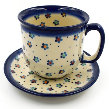CERAMICZNA FILIŻANKA 275 ML CERAMIKA STYL BOLESŁAWIEC