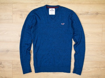 HOLLISTER_PIĘKNY MĘSKI SWETER V-NECK_M