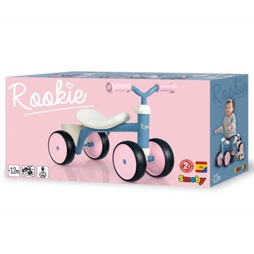 Беговел SMOBY Rookie Ride - розовый, 4 колеса