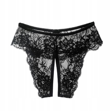 MAJTKI Z DZIURKĄ OTWARTE FIGI PLUS SIZE Czarny