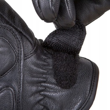 WOLF MOCNE RĘKAWICZKI MOTOCYKLOWE FORZA SKÓRZANE BLACK 2XL
