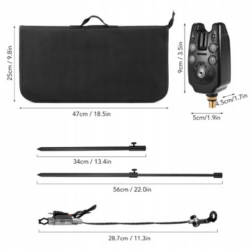 СИГНАЛИЗАЦИИ ДЛЯ РЫБАЛКИ, НАБОР 3 ШТ.