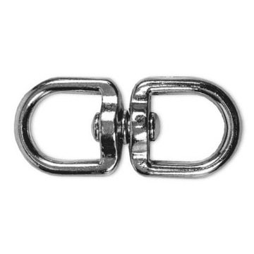 Okrętka niklowana Krętlik OBROTOWA DO ŁAŃCUCHA LINY Zaczep 52 mm