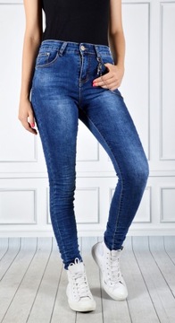 Spodnie Jeansy Damskie Jeansowe Skinny MODELUJĄCE