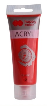 Farba akrylowa 75ml CZERWONA Happy Color