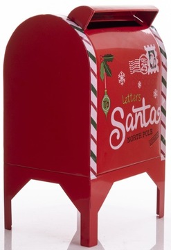 Рождественский почтовый ящик в стиле ретро из красного металла