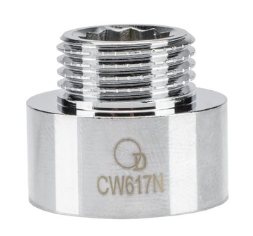 УДЛИНИТЕЛЬ-ПЕРЕХОДНИК, ХРОМИРОВАННАЯ ЛАТУНЬ, GW 3/4x1/2 GZ 15