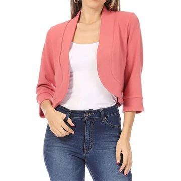 Plus Size 5XL Women's 3/4 Sleeve Cropped Bolero Sw