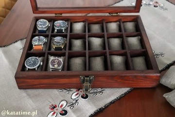 КАССЕТНАЯ КОРОБКА НА 18 ЧАСОВ, ДЕРЕВО, РУЧНАЯ СДЕЛКА В ПОЛЬШЕ