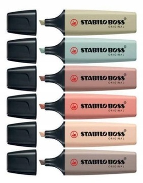 STABILO BOSS ORIGINAL NatureColors хайлайтер 6 цветов футляр EARTH COLORS