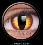 Kolorowe Soczewki CRAZY CAT EYE HALLOWEEN Żółte