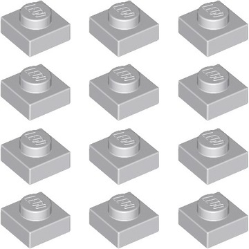 LEGO Płytka 1x1 Jasny Szary LBG 4211399 3024 - 12szt