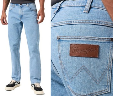 WRANGLER Spodnie JEANS GREENSBORO 803 Niebieski W32 L30
