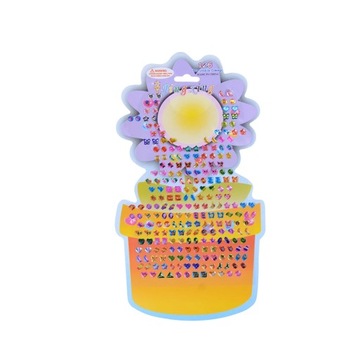 1/4 шт./компл. красивые наклейки для маленьких девочек с кристаллами и серьгами