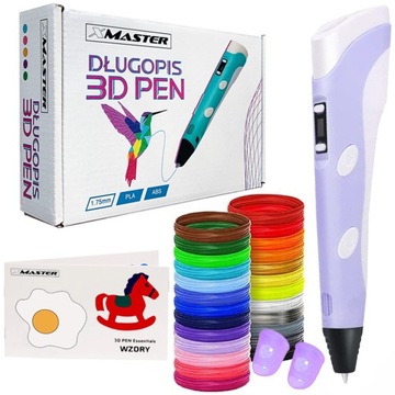 DRUKARKA DŁUGOPIS 3D PEN 2 ZESTAW + WKŁADY 200M