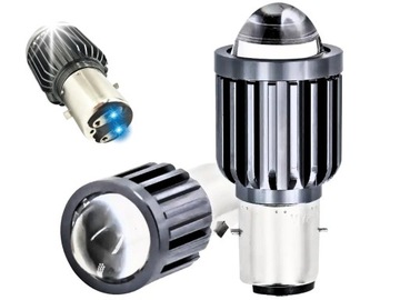 ŻARÓWKA LED LEDOWA SOCZEWKA BA20D H6 35/35W motocykla skutera quada crossa