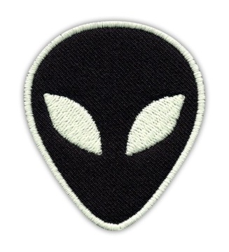 Naszywka - KOSMITA (alien, obcy, ufo) !FLUOR! haft