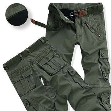 Mens Winter Pants Thick Warm Cargo Pants-38