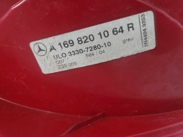MERCEDES A TŘÍDA W169 A1698201064R SVĚTLO PRAVÁ ZADNÍ ORIGINÁLNÍ