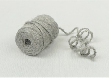 Sznurek jutowy szary bez drucika 4mm x 21 m