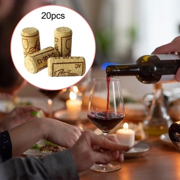 20 деревянных пробок для вина. Пробки для бутылок с напитками с рисунком.