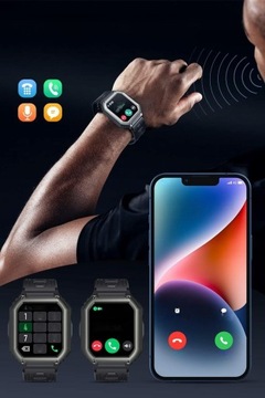 SMARTWATCH WYSOKA ROZDZIELCZOŚĆ IP67 POWIADOMENIA BLUETOOTH INTELIGENTNY