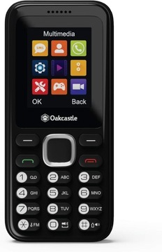 Telefon dla seniora Oakcastle F100 Dual SIM Latarka Radio FM