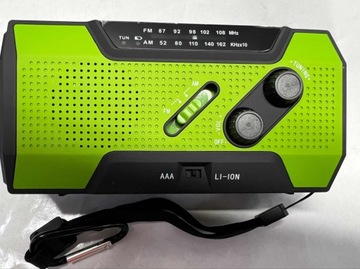 FM/AM/SOS solar Radio z korba dynamo 2000mAh Latarka