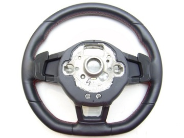 ОБРЕЗАННЫЙ КОЖАНЫЙ РУЛЬ МНОГОРЕЗЬБОВЫЙ VW POLO GTI 2G