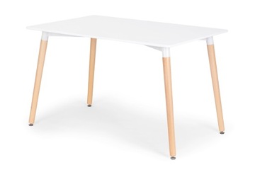 Stół biały nowoczesny do jadalni salonu kuchni 120x60 cm skandynawski styl