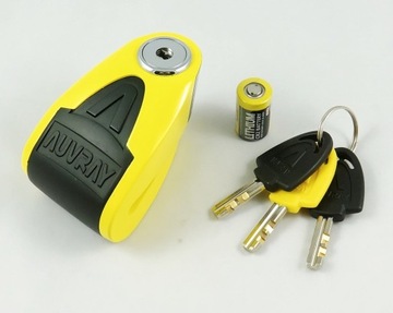 Дисковый замок AUVRAY 6 мм с сигнализацией + напоминание YAMAHA HONDA SUZUKI