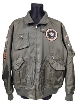 HARLEY DAVIDSON BOMBER JACKET NASZYWKI MILTARY STYLE KURTKA MOTOCYKLOWA 2XL