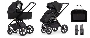 VENICCI TINUM Upline wózek 2w1 ALL BLACK HIT