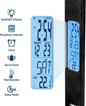 Настольная лампа Светодиодный дисплей Часы Дата 3 цвета 5 Яркость света